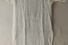 Hand Embroidered Chikankari Kurta & Dupatta | with Mukaish work