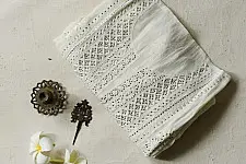 Hand Embroidered Chikankari Kurta & Dupatta | with Mukaish work