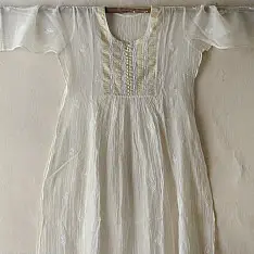 Handcrafted Chikankari Kurta | Exclusive | Semi Stitched