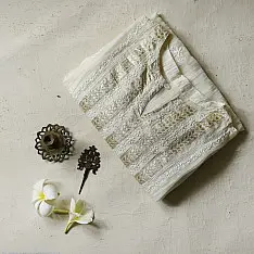 Handcrafted exclusive design Chikankari kurtas | Semi-stitched