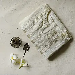 Handcrafted exclusive design Chikankari kurtas | Semi-stitched