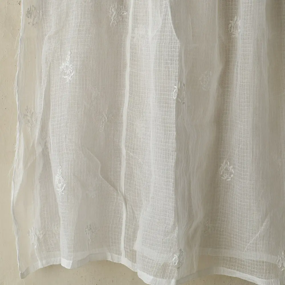 Shop Handcrafted ivory colour Chikankari kurta