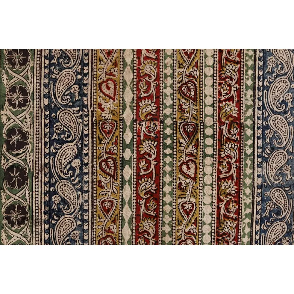 Kalamkari . Block Print . Bedsheet { Natural Color } ❋ C