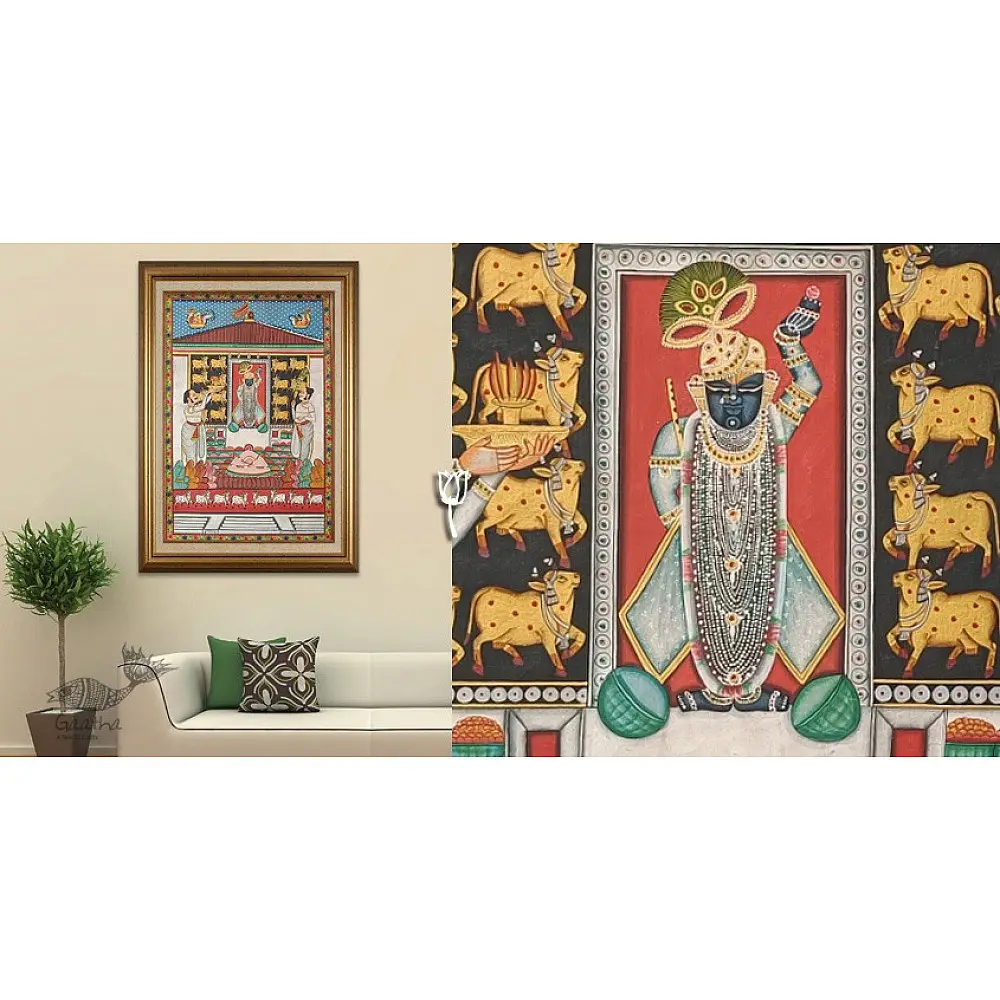 Hand painted pichwai paintings - Shrinathji Annakut Pichwai