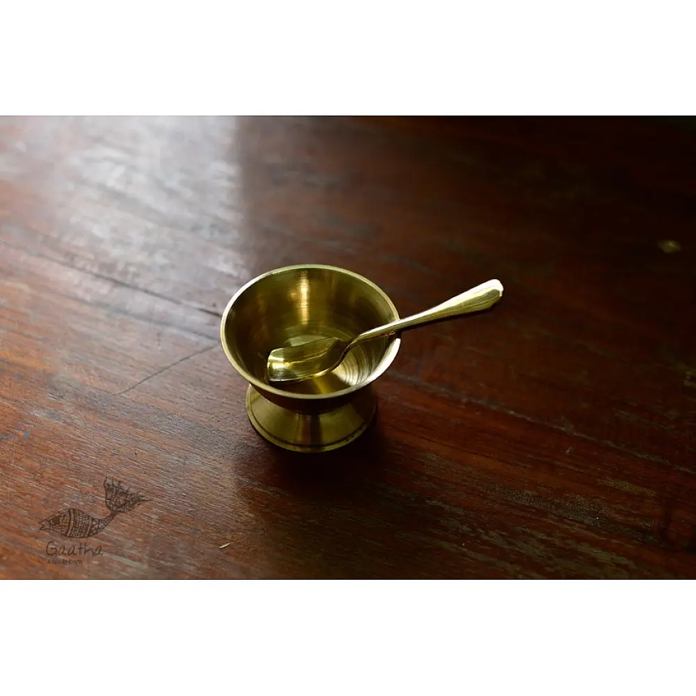 Shop online kansa ice cream bowl with Spoon