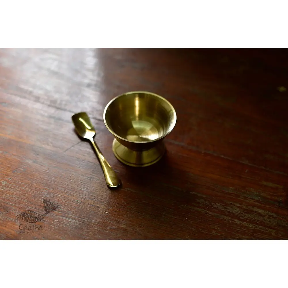 Shop online kansa ice cream bowl with Spoon