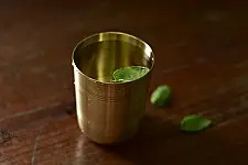 Kansyam . कांस्यम ✾ Kansa Pyala / Glass - 3.7" x 3" x 3"