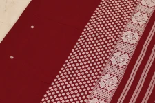 Majuli | Assam Handwoven Cotton Saree - Maroon