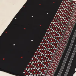 Majuli | Assam Handwoven Cotton Black Saree