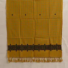 Majuli | Assam Weaving - Handloom Cotton Stole - Yellow