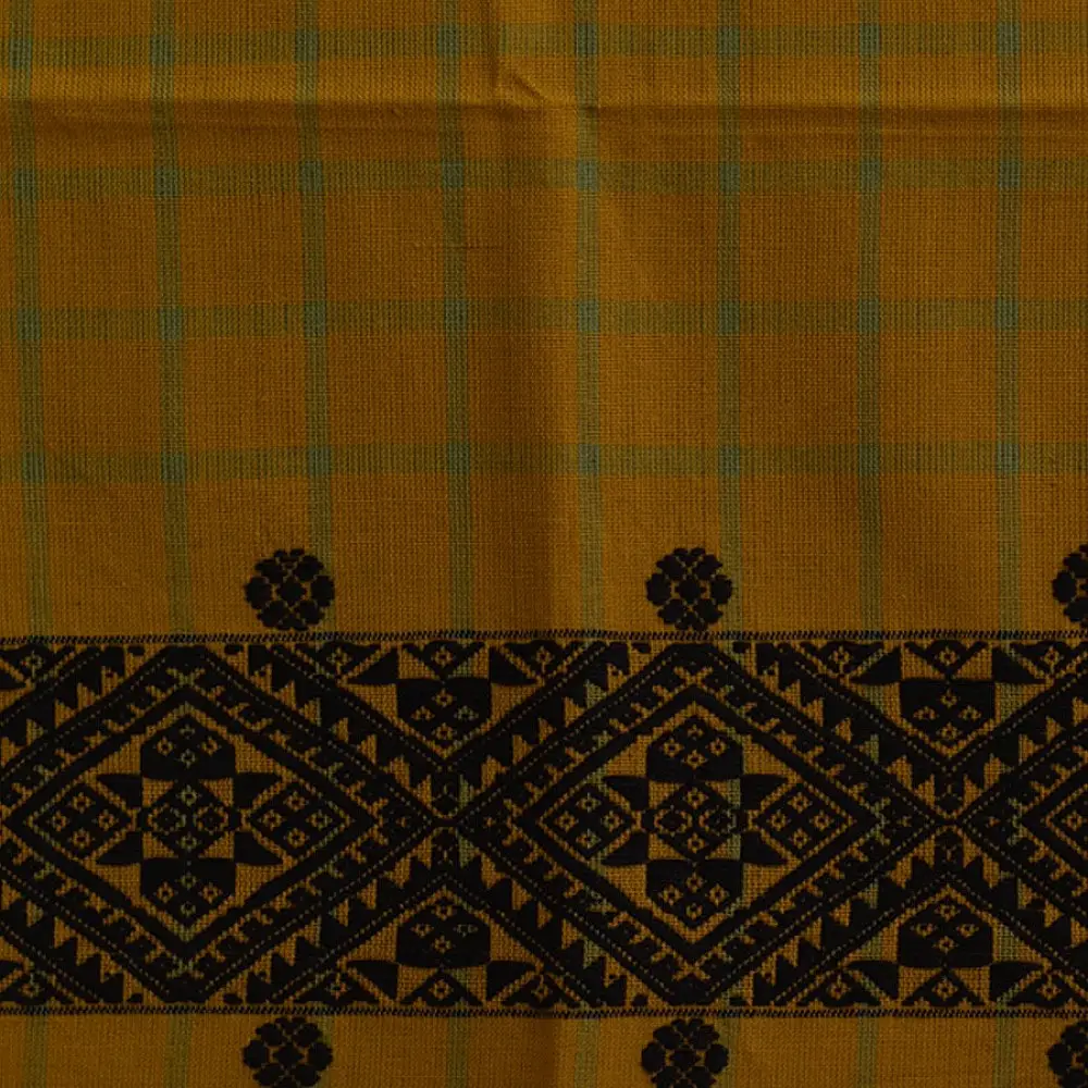 shop Assam Weaving - Handloom Cotton Stole -yellow