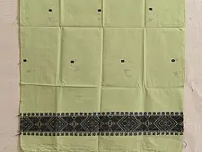 Majuli | Assam Weaving - Handloom Cotton Stole - Light Green