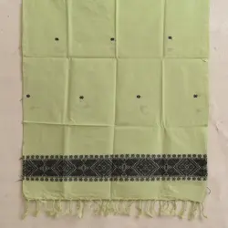 Majuli | Assam Weaving - Handloom Cotton Stole - Light Green