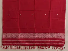 Majuli | Assam Weaving - Handloom Cotton Dupatta - Rani Pink