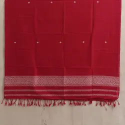 Majuli | Assam Weaving - Handloom Cotton Dupatta - Rani Pink