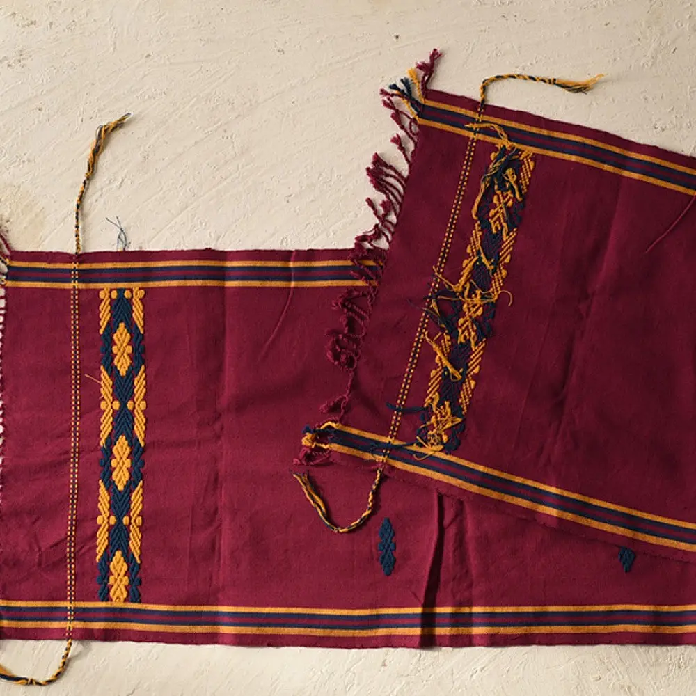 shop Handwoven Cotton Runner From Assam - Off White