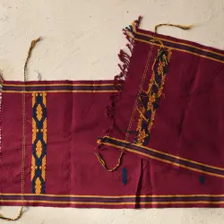 Majuli | Handwoven Cotton Runner From Assam - Maroon