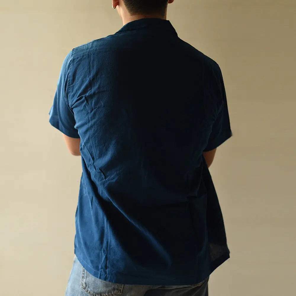 shop Pure Cotton Shirts - Extra Weft Hand Woven - Blue