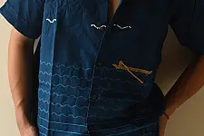 Majuli | Pure Cotton Shirts - Extra Weft Hand Woven - Blue