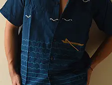 Majuli | Pure Cotton Shirts - Extra Weft Hand Woven - Blue
