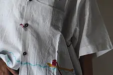 Majuli | Embroidered Cotton Shirts - White