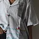 shop Majuli Craft - Embroidered Cotton White Shirt