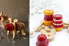 Handmade Traditional Toy |   Ulte Pulte - Twin ( Set of 10 Blocks ) ~ RaKa 