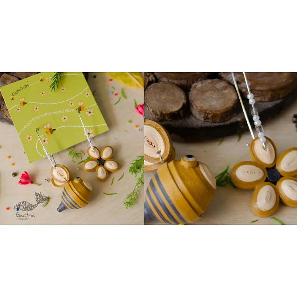 shop Handmade Paper Quilling -  Phool Bhanwara | Mismatched Earring
