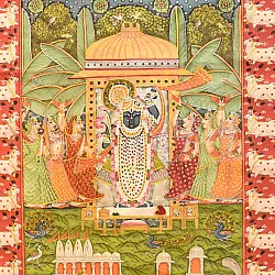 Pichwai Paintings of Nathdwara | Shrinath ji  (23.5" x 17.5")