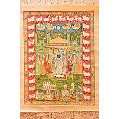 Pichwai Paintings of Nathdwara | Shrinath ji  (23.5" x 17.5")