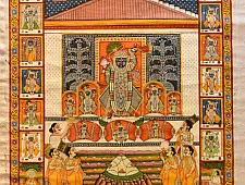 Pichwai Paintings | Annakut Darshan Painting (36" x 24") 7