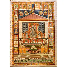 Pichwai Paintings | Annakut Darshan Painting (36" x 24") 7