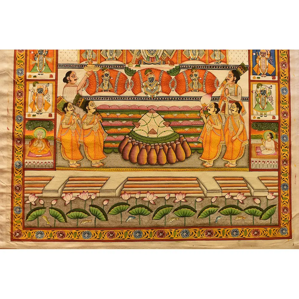 buy Traditional Pichwai Paintings  Annakut Darshan Painting 