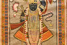 Pichwai Paintings of Nathdwara -  Shrinath ji  (41" x 29") 