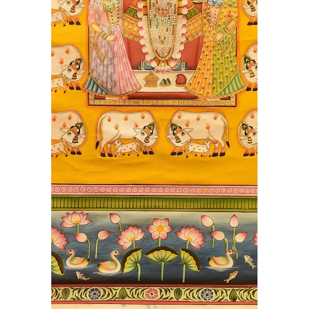 shop Pichwai Paintings of Shrinath ji  With Cows & Calf