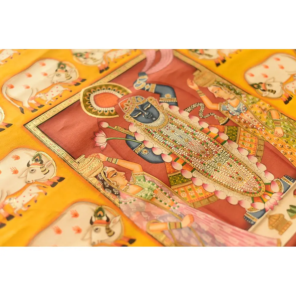 shop Pichwai Paintings of Shrinath ji  With Cows & Calf