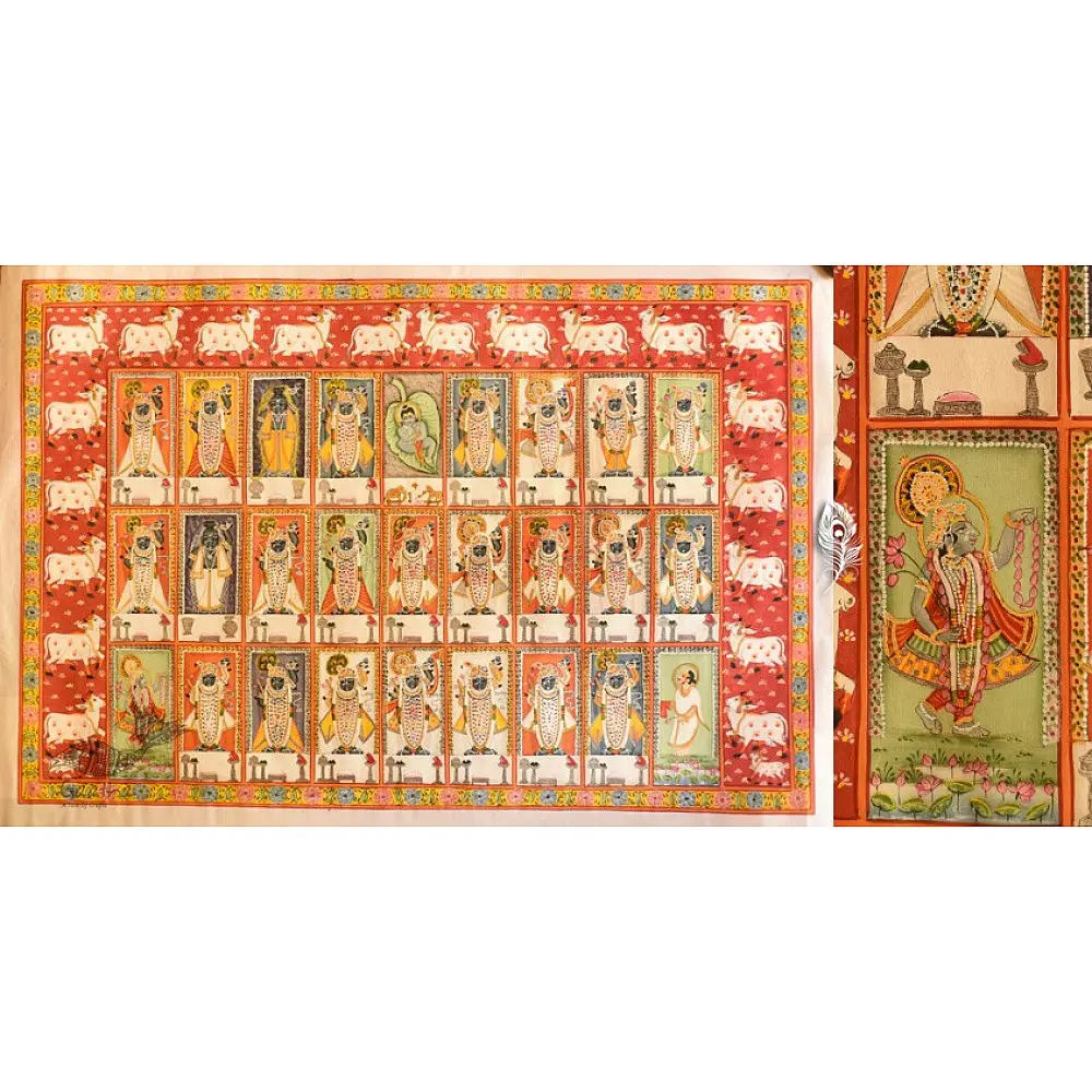 Paintings of Nathdwara  - Different Swarup of Shrinath ji 