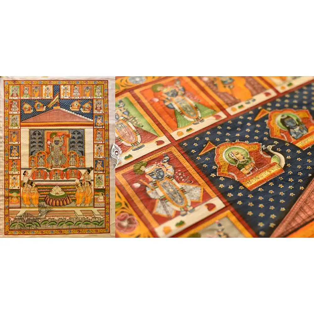 buy Traditional Pichwai Paintings  Annakut Darshan Painting 