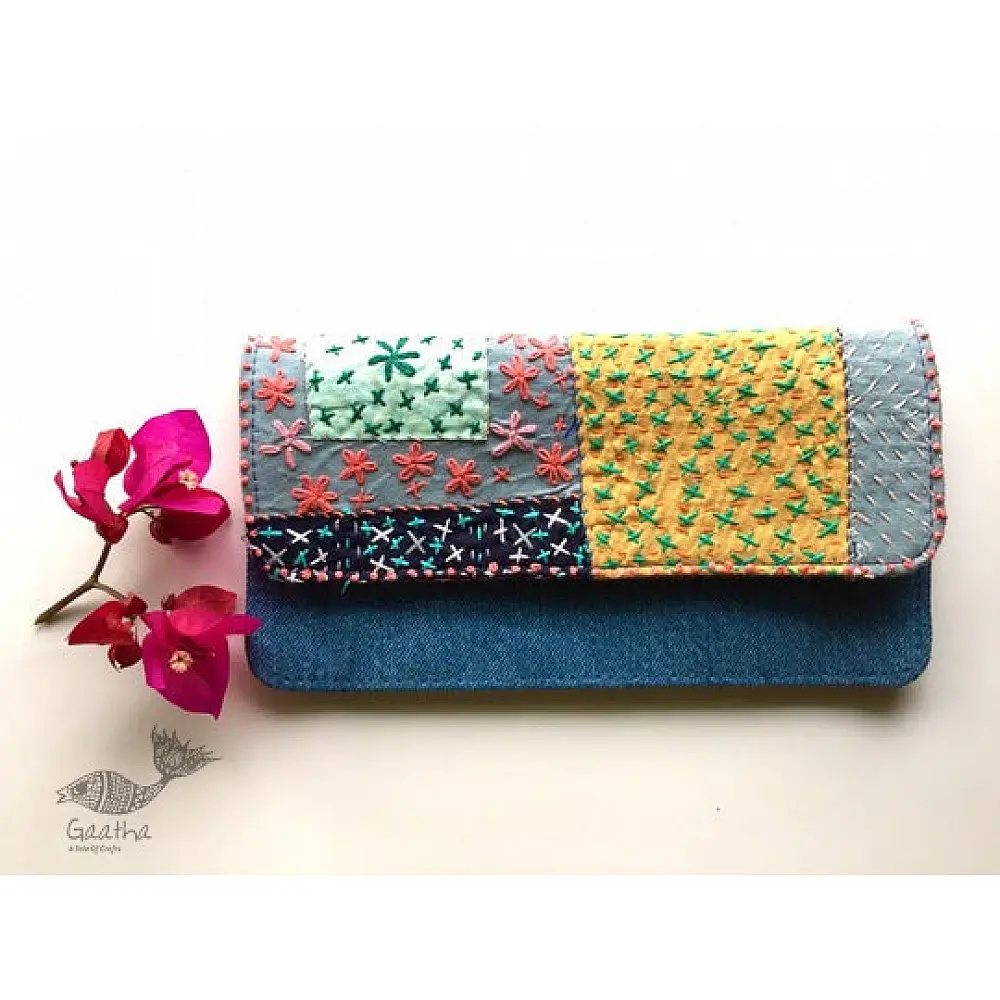 shop Sashiko Denim Wallet 1