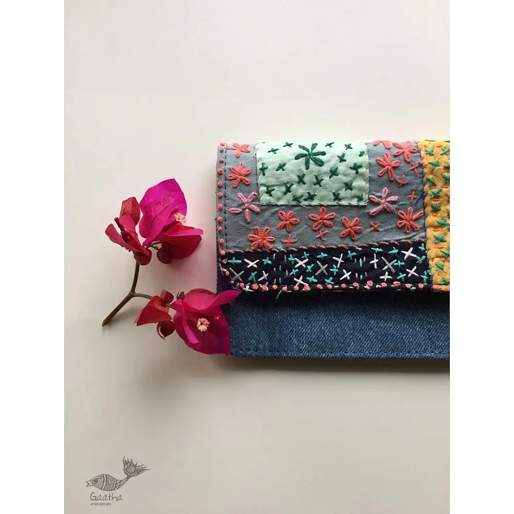 shop Sashiko Denim Wallet 1