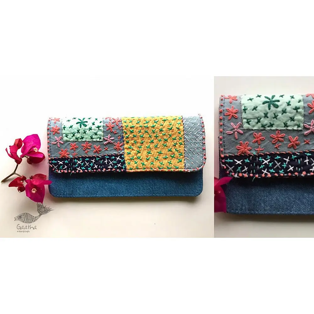 shop Sashiko Denim Wallet 1
