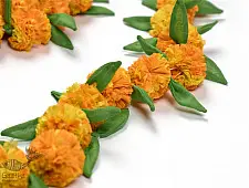 Zero Waste Hangings ~ Fabric Marigold Flower String