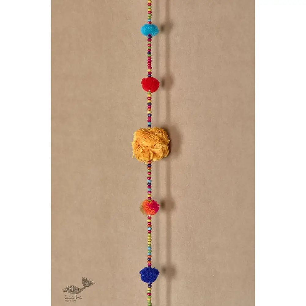 Zero Waste Hangings ~ Upcycled Beaded Pom Pom String