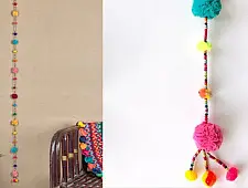 Zero Waste Hangings ~ Upcycled Beaded Pom Pom String