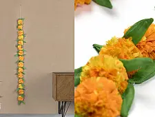 Zero Waste Hangings ~ Fabric Marigold Flower String