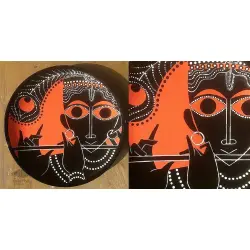 Art for Desserts | Hand Painted Wall Plate - Krishna with Dot Art