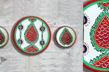 Art for Desserts | Hand Painted Wall Plate (Set of 3) - Turkish