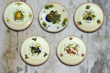 Art for Desserts | Hand Painted Wall Plate (Set of 5) - Italian Fruits