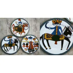 Art for Desserts | Hand Painted Wall Plate (Set of 3) - Kutahya