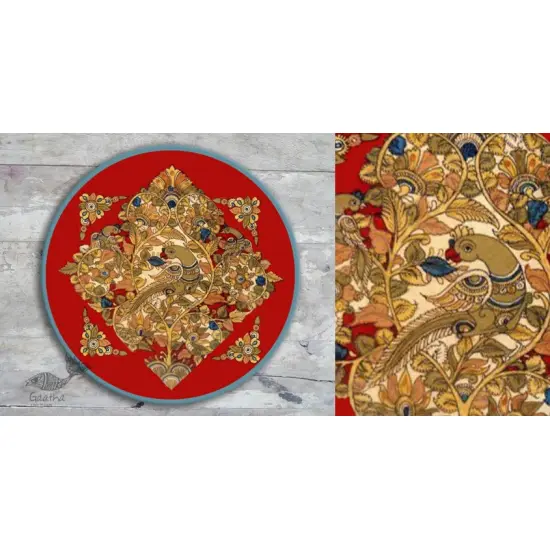 shop hand painted wall plate - kalamkari 